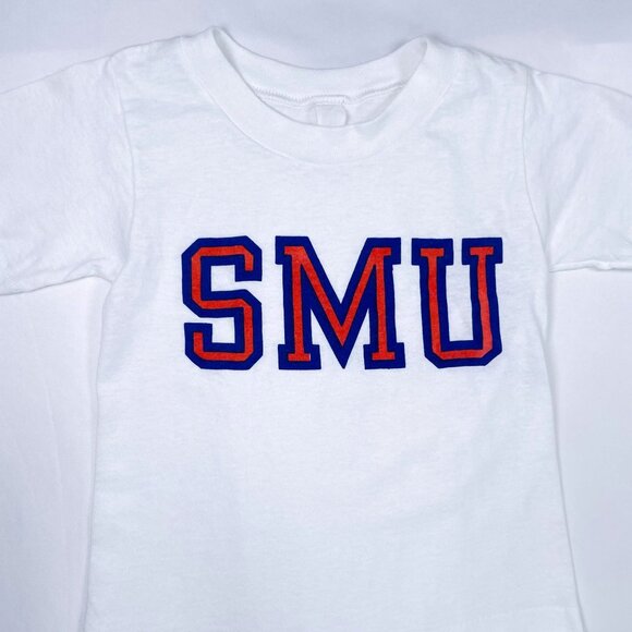 Vintage 1980s SMU Southern Methodist University Short Sleeve T Shirt 4T / 4 - Picture 2 of 7